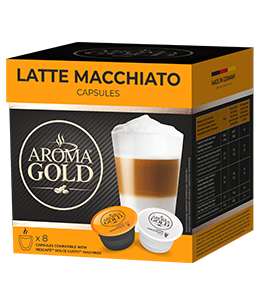 Coffee Capsules AROMA GOLD Latte Macchiato, 256g