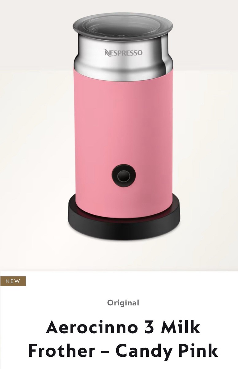 Nespresso Aeroccino 3 Pink Milk Frother