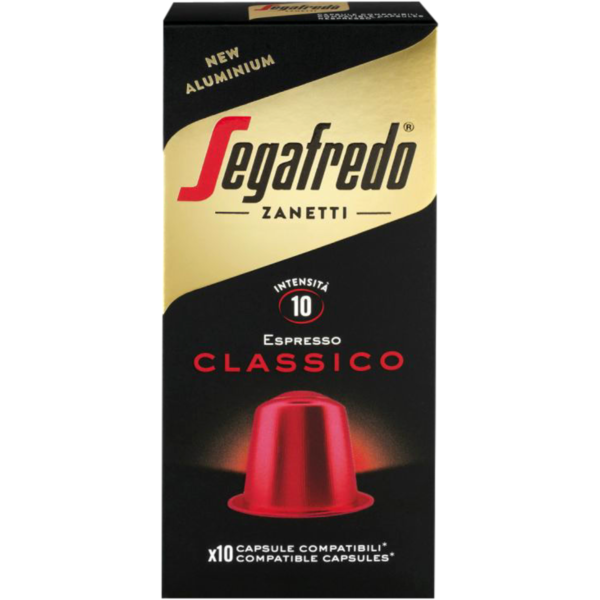 Segafredo Nespresso * Classico Aluminum Coffee Pods 10 Un